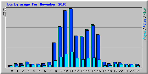 Hourly usage for November 2018